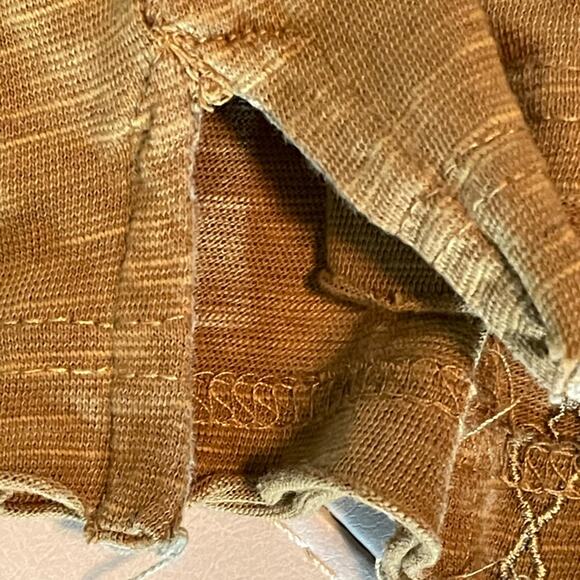 Free People Hand Me Down Moss Embroidered Collar Top M/L - Picture 6 of 13